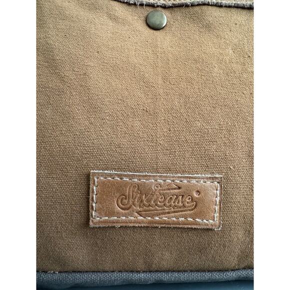 Sixtease Crossbody Bag Leather, Cowhide, and Canvas Spotted Print Boho, Western - Picture 4 of 7